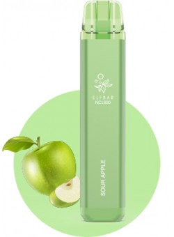 Электронная сигарета Эльф Бар 1800 затяжек Яблоко (Elf Bar NC 1800 Sour Apple)