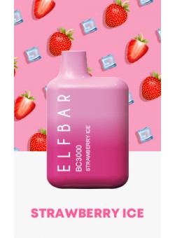 Электронная сигарета Эльф Бар 3000 затяжек Клубника Лёд (Elf Bar BC 3000 Strawberry Ice)