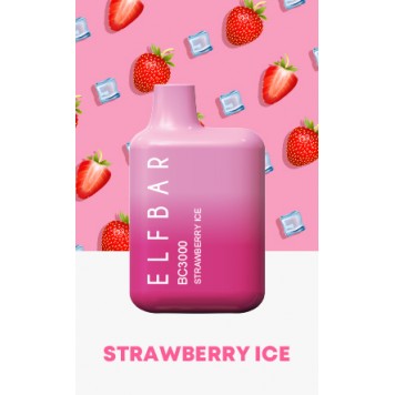 Электронная сигарета Эльф Бар 3000 затяжек Клубника Лёд (Elf Bar BC 3000 Strawberry Ice)